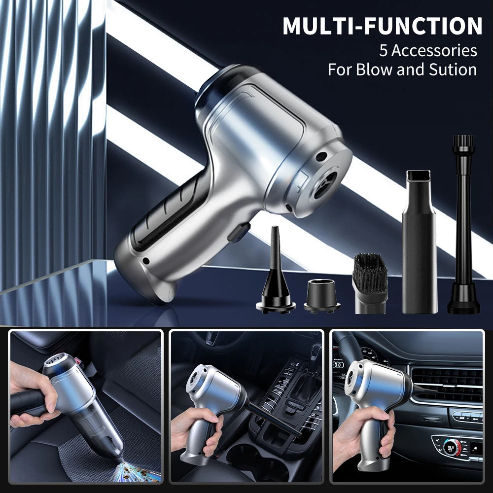 Powerful Handheld Suction for Home & Auto, Dual-Use Mini Vacuum